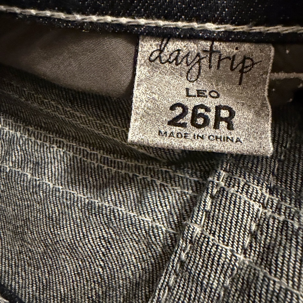 Daytrip Leo 26R Dark Wash Bootcut Jeans Western Cowgirl Y2K Flap Pocket Stretch - Picture 5 of 13